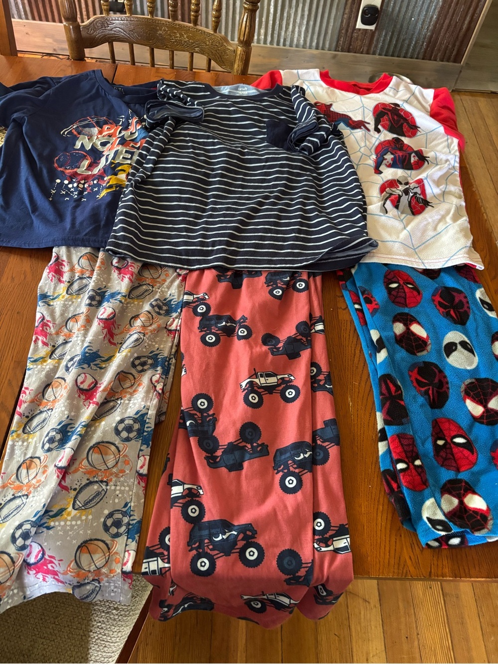 Carter's Navy, Red, Blue & Gray Kids Pajama Set - 3 Pack Mix